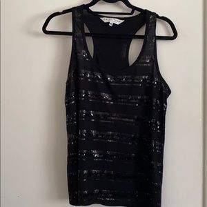 Trina Turk Black Sequined Tank